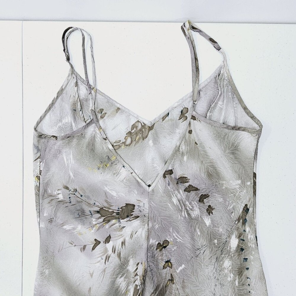 Vtg Y2K Victoria Secret Babydoll Silk Slip Dress M Gray Grassland Coquette Fairy - Picture 15 of 16